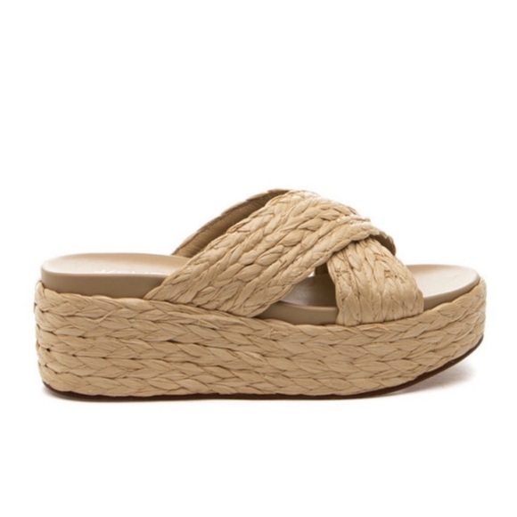J/SLIDES Shoes - NWT J/SLIDES QUIVER Natural Raffia Sandal